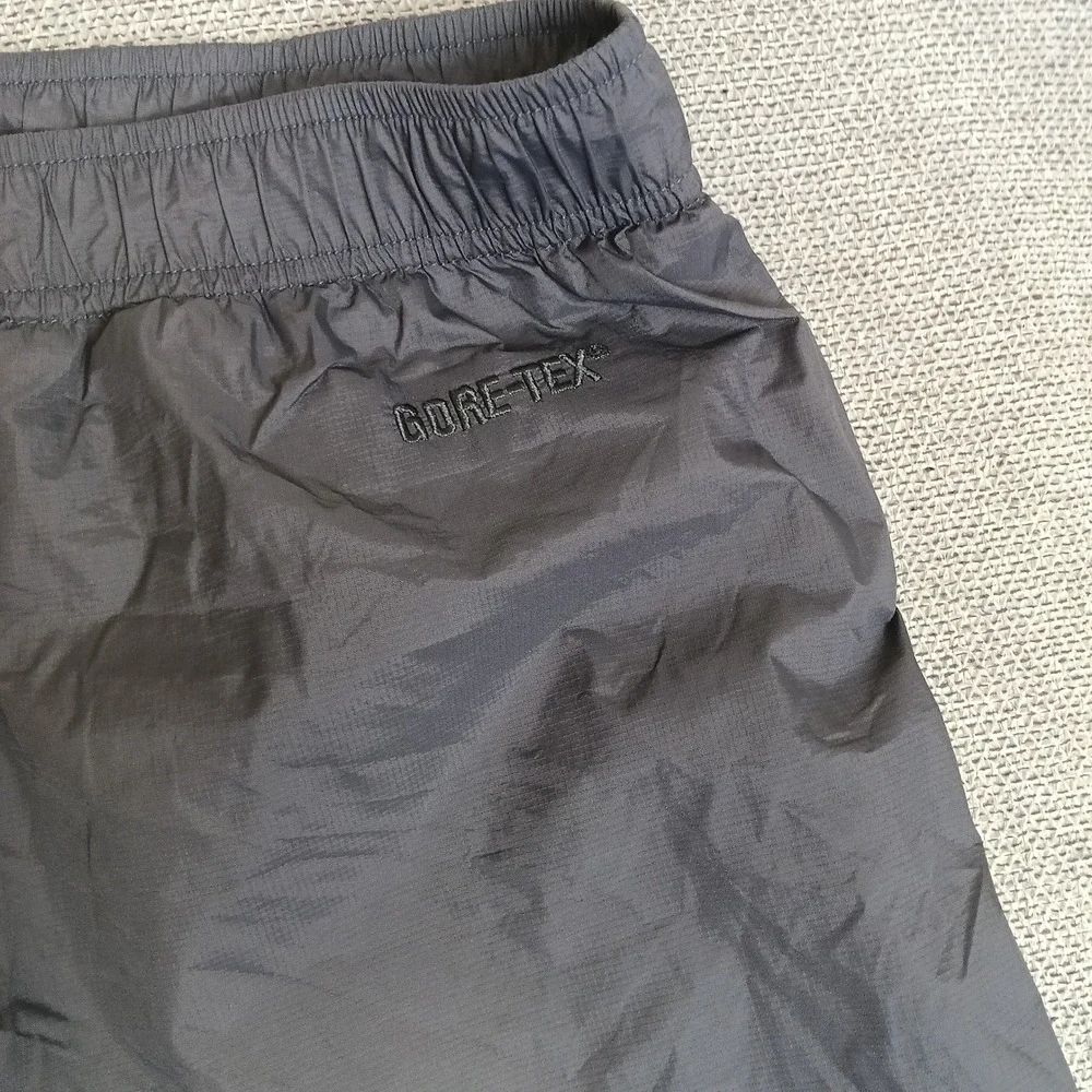 LL Bean Gore-Tex Rain Pants Mens M Reg Gray Excellent Waterproof Stowaway